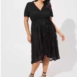 GUC Torrid Mini Lace Wrap Dress